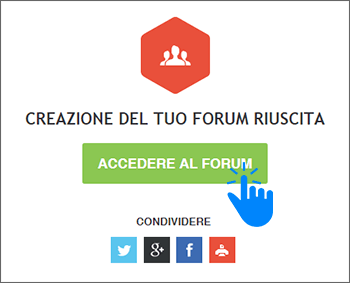 Creazione forum con successo