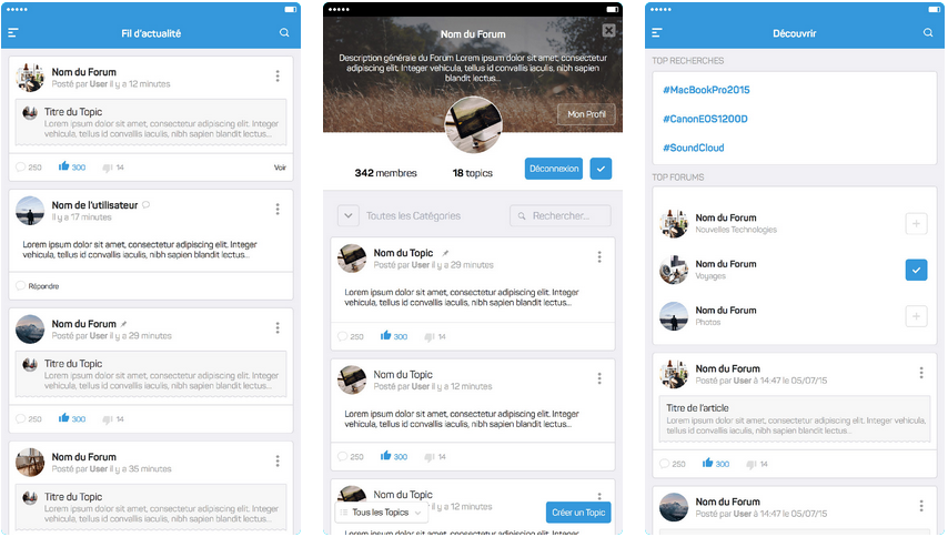 Forums sur l'application Topic'it