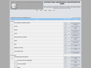 Free forum : APPARITIONS ANONYMOUS INCORPORATED TE