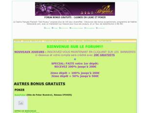 FORUM CASINOS, BONUS GRATUITS