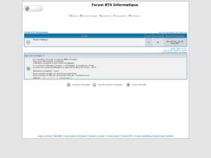 Forum BTS Informatique