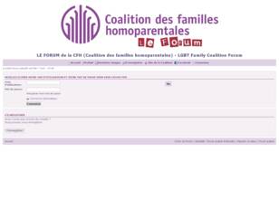 Forum de la CFH (Québec) - LGBT Family Coalition Forum (Quebec)