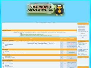 The ultimate source for DuckWorld updates! ©2009, Puggypug10 (A user f