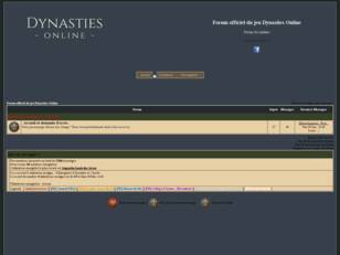 Bienvenue sur le Forum officiel secondaire du jeu Dynasties