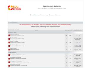 Educhine.com - Etudier le chinois en Chine (forum)