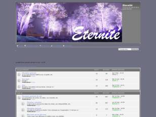 Bienvenue sur le forum Eternite !