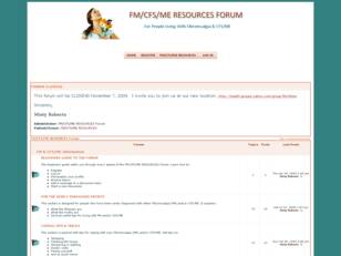 FM/CFS/ME RESOURCES Forum