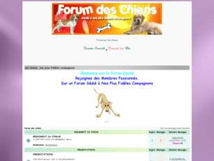 Forum dédié à nos plus fidèles compagnons