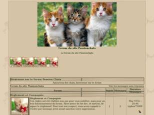 Forum du site Passionchats