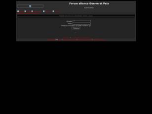 Forum aliance Guerre et Paix