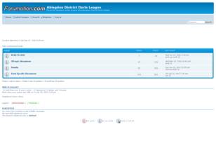 Free forum : Abingdon District Darts League