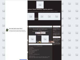 Gundam Seed Destiny l'après guèrre
