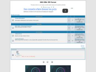 HKU BSc IM Forum