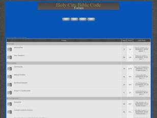 Holy City Bible Code Forum