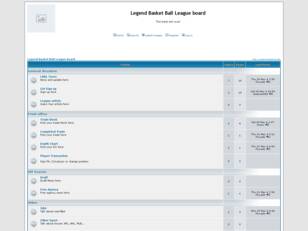 Legend Basket Ball League board