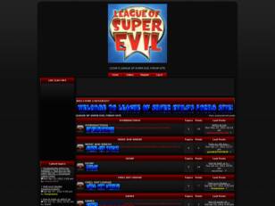 LEAGUE OF SUPER EVIL FORUM SITE