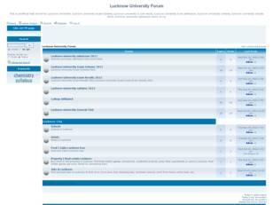 Lucknow University Forum | Date sheet Exam Scheme Results Update 2012