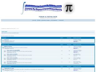 FORUM de MATHS AKIR