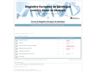 Forum du Magistère Européen de Génétique