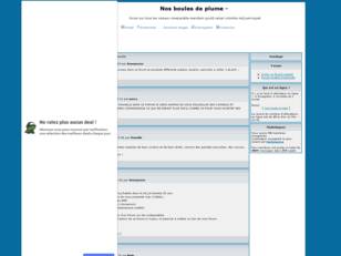 Bienvenue sur le forum nos boules de plume