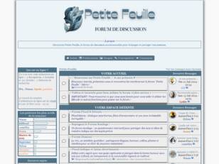 Forum de discussion libre Petite Feuille