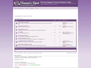 Pet Loss Support Forum at Chance's Spot