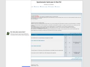 Questionnaire Sante pour le Shar-Peï