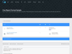 Free Report Format Sample