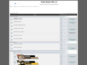 Guide Roster NHL 12
