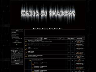 Order of Shadows: Forums