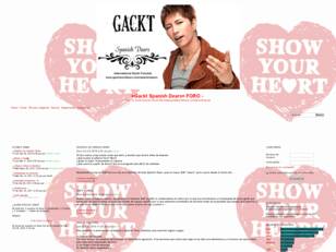 Foro gratis : =Gackt Spanish Dears= FORO