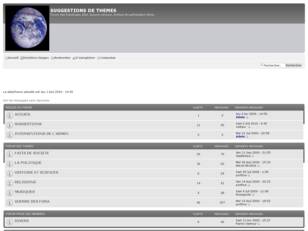 creer un forum : Suggestion de thèmes