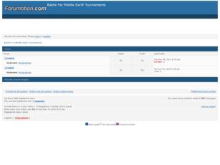 Battle for Middle Earth 1 Tournaments