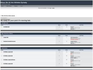 Where We All Are Athletes Dynasty Baseball League