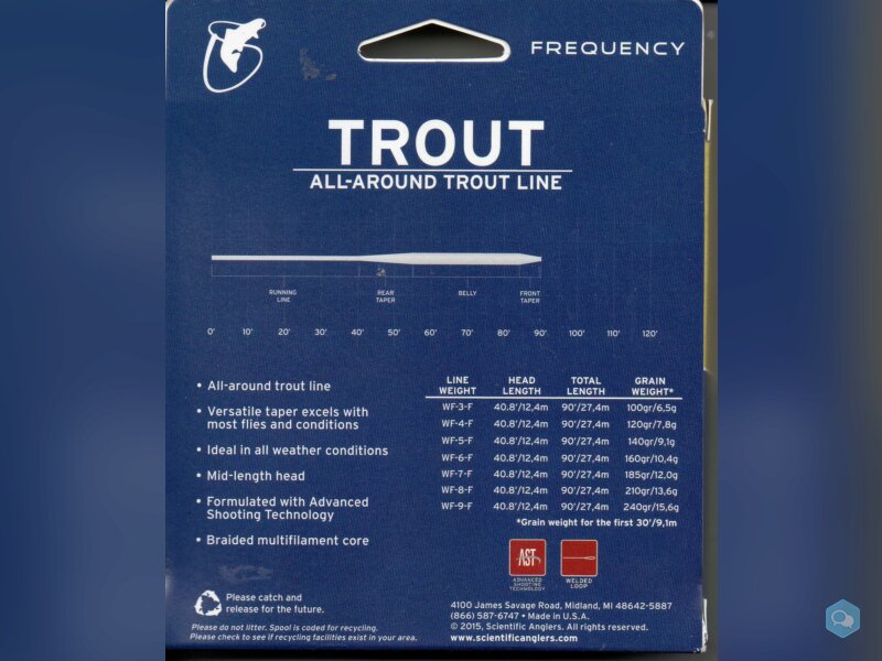 Linea Wf # 6 Flote Frecuency Sientific Anglers 2