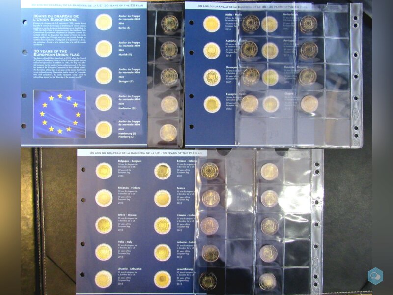Série 30 ans du drapeau Européen - 23 pièces Neuve 2