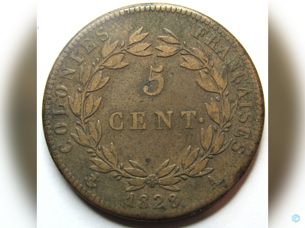 - Colonie - Charles X - 5 CENT - 1828 A - 2