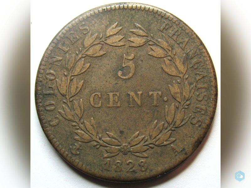 - Colonie - Charles X - 5 CENT - 1828 A - 2