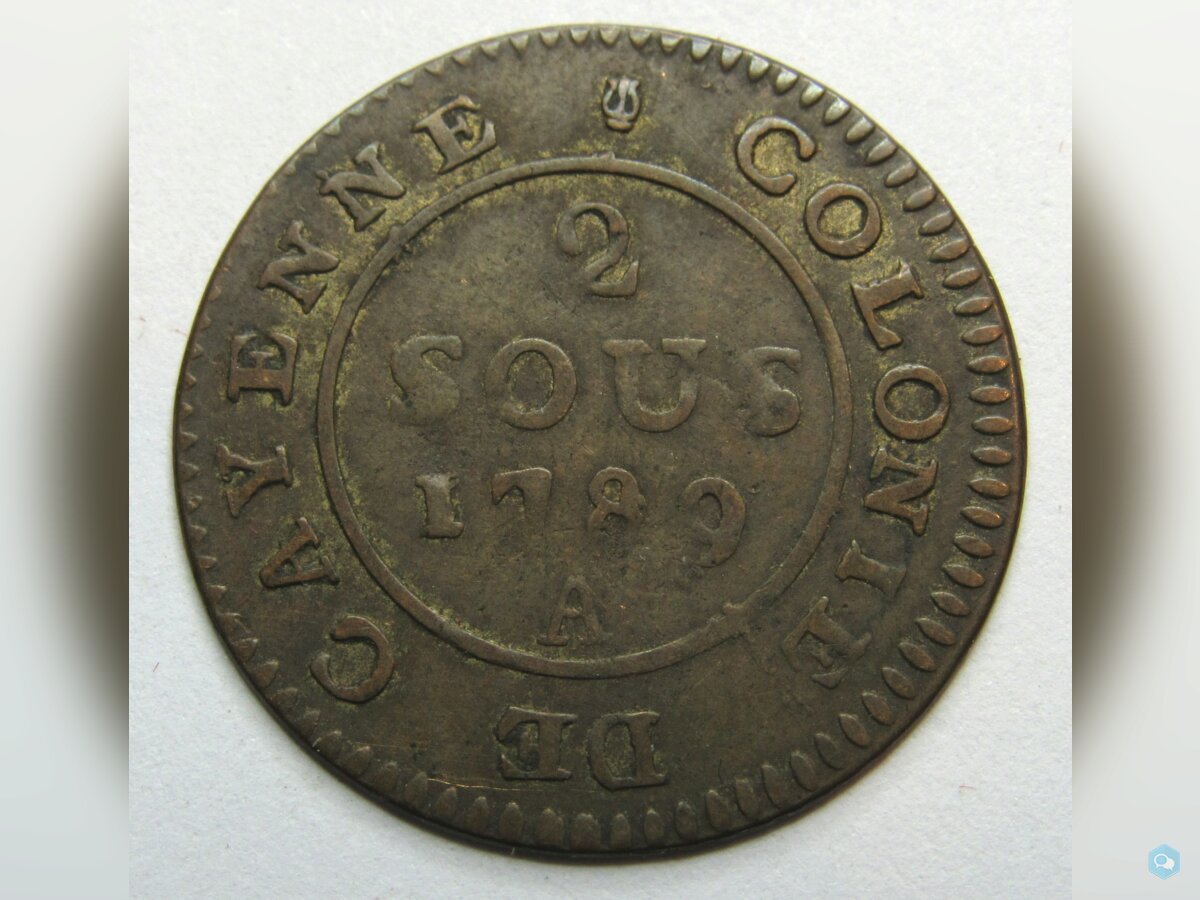 - Cayenne - Louis XVI - 2 Sol - 1789 - 2