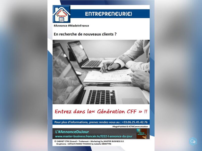 #Entrepreneur #MadeInFrance #GenerationCFF  1