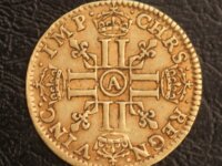 1/2 Ecu Or Louis XIII 1642 A 2