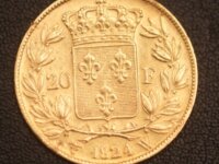 20 FRANCS OR LOUIS XVVIII 1824 W 2