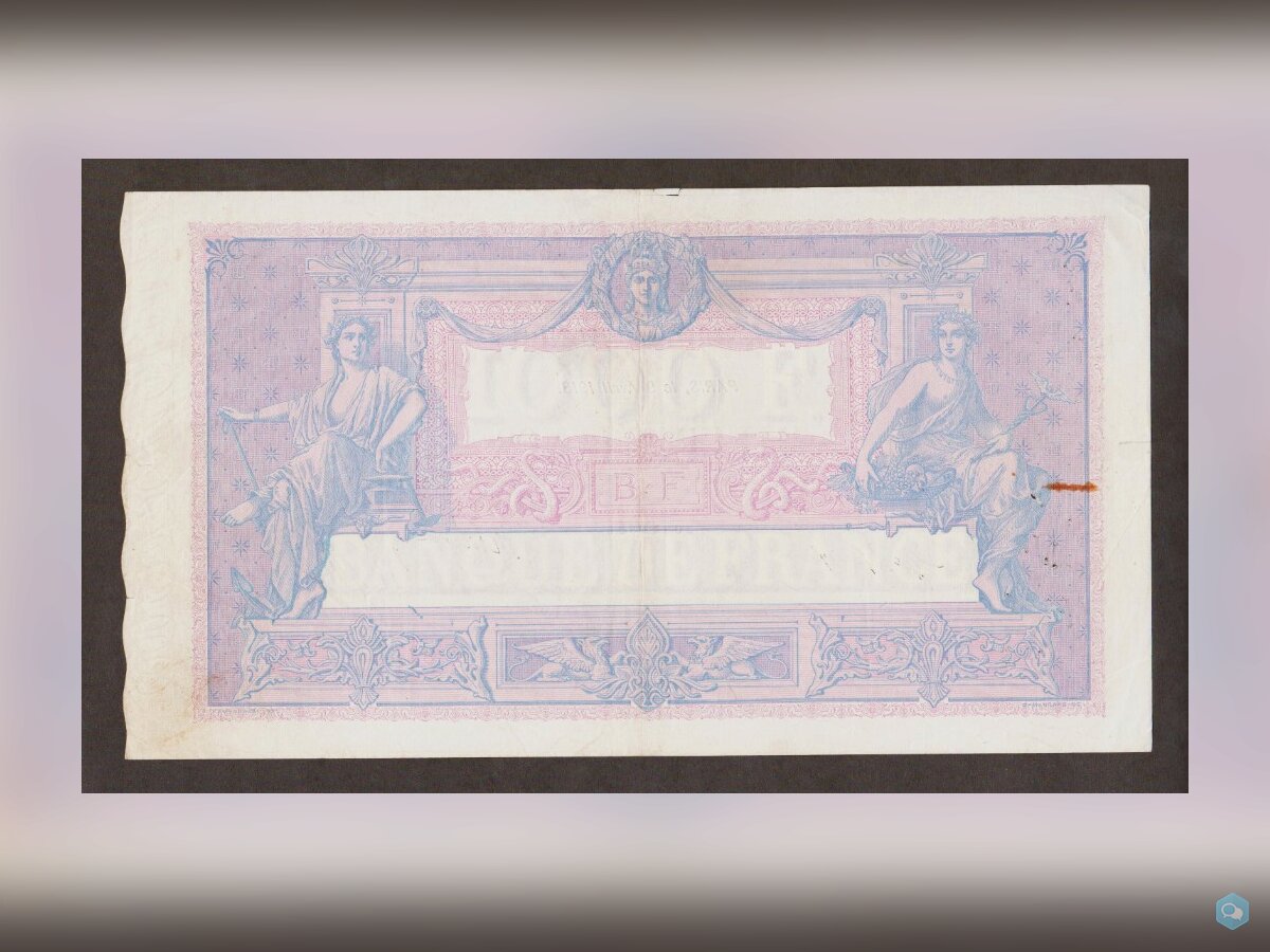 1000 Francs 1913 FRANCE - E.835 - Bleu et Rose TTB 2