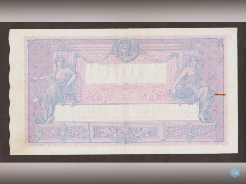 1000 Francs 1913 FRANCE - E.835 - Bleu et Rose TTB 2
