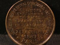 Médaille SOUVENIR CONCOURS DE QUATUORS - 1889  1