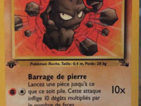 Carte Pokémon Bloc De Base Fossile - Racaillou  1