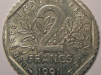 SEMEUSE 2 Francs 1991 1