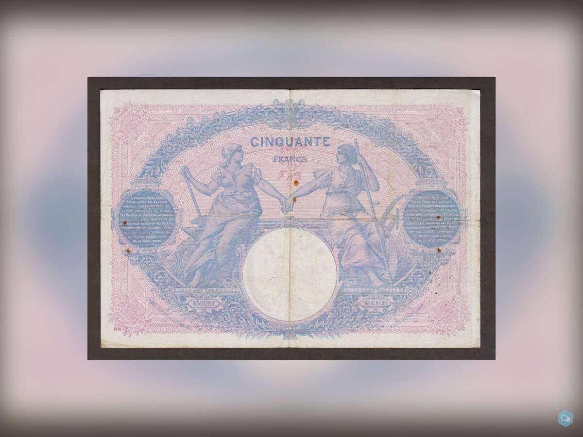 50 Francs 1915 FRANCE - F.6427 - Bleu et Rose 2