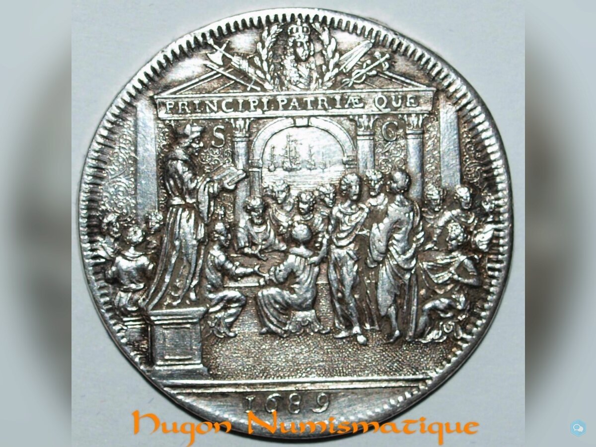 PAYS-BAS - JETON ARGENT - ROTTERDAM 1689 1