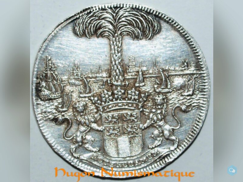 PAYS-BAS - JETON ARGENT - ROTTERDAM 1689 2